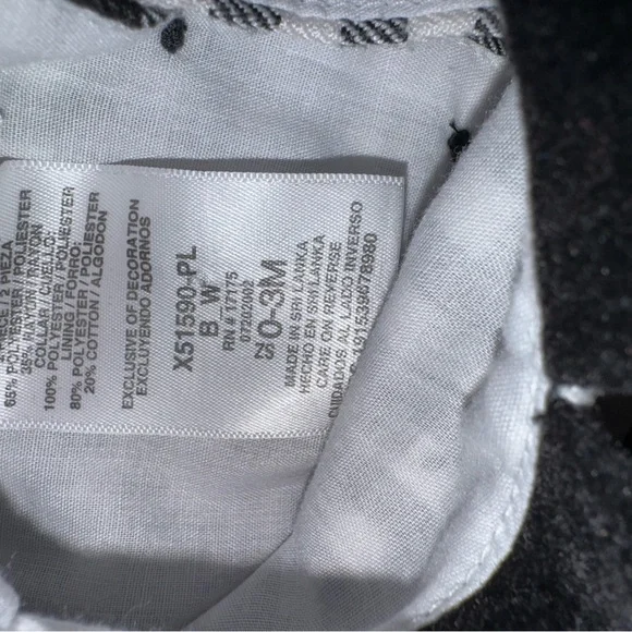 Vintage style Bonnie Jean Baby Black Gingham Baby Christmas Party Dress 0-3 Mon - Picture 11 of 15